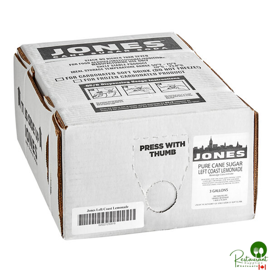 Jones Left Coast Lemonade Beverage Syrup 3 Gallon Bag in Box