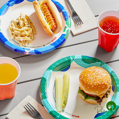 Solo Bold Hold™ 10" Heavy Weight Assorted Ripples / Sea Glass Paper Plates - 616/Case