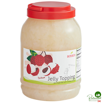Bossen Lychee Jelly Topping Bag 6.6 lb. - 6/Case