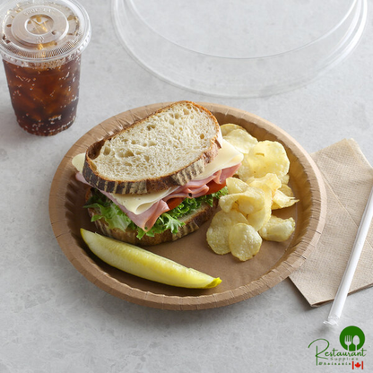 Solut 20020 10 1/4" Coated Kraft Oven Safe Paper Plate - 400/Case