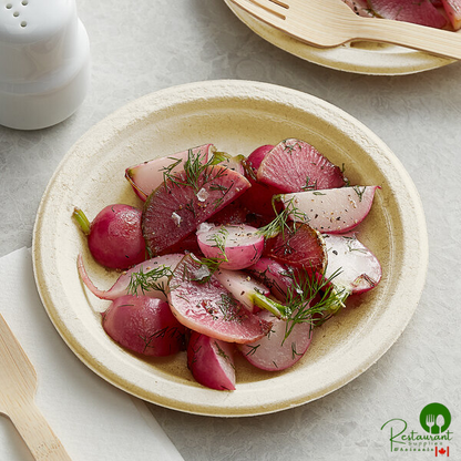 Tellus Products 6" Compostable Fiber Plate - 1,000/Case