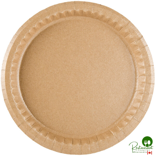 Solut 29020 9" Coated Kraft Paper Plate - 400/Case