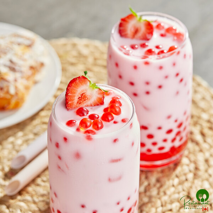 Bossen Pure25 Strawberry Bursting Boba 6.6 lb. Bag - 5/Case