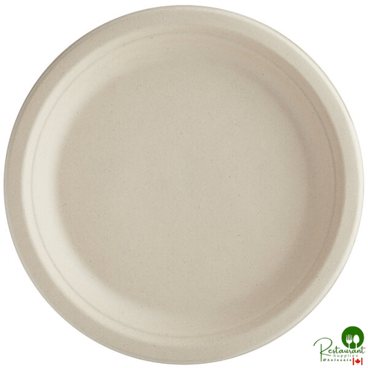 World Centric 9" Round Compostable Plant Fiber Plate with LeafPlus - 1,000/Case