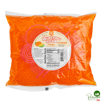 Bossen Pure25 Mango Bursting Boba 6.6 lb. Bag - 5/Case