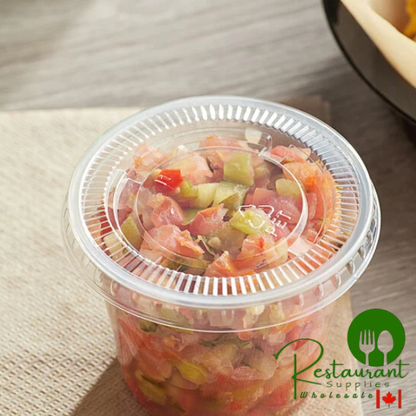 Choice PET Plastic Lid for 3.25 to 5.5 oz. Souffle Cup / Portion Cup - 2,500/Case