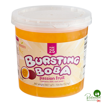 Bossen Pure25 Passion Fruit Bursting Boba 7.04 lb. - 4/Case