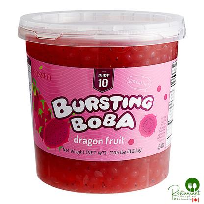 Bossen Pure10 Dragon Fruit Bursting Boba 7.04 lb. - 4/Case