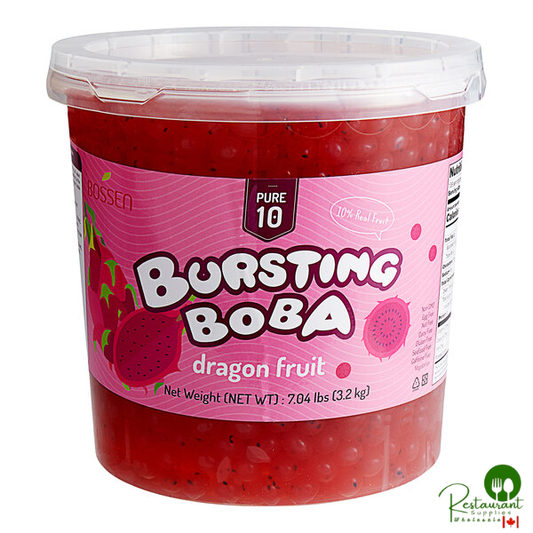 Bossen Pure10 Dragon Fruit Bursting Boba 7.04 lb. - 4/Case