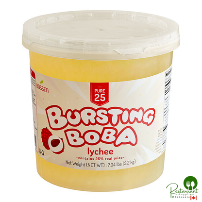 Bossen Pure25 Lychee Bursting Boba 7.04 lb. - 4/Case