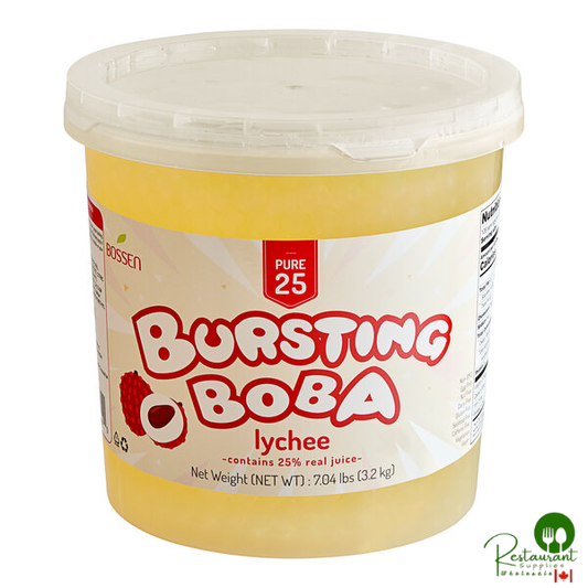 Bossen Pure25 Lychee Bursting Boba 7.04 lb. - 4/Case