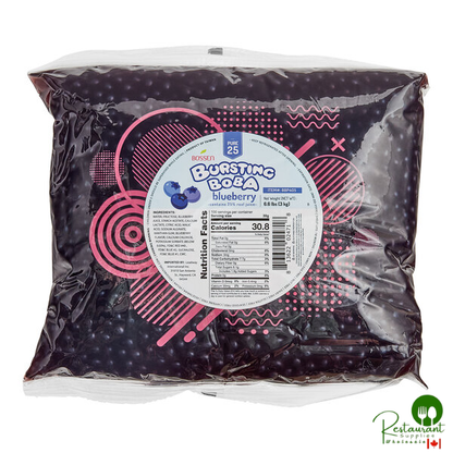 Bossen Pure25 Blueberry Bursting Boba 6.6 lb. Bag - 5/Case