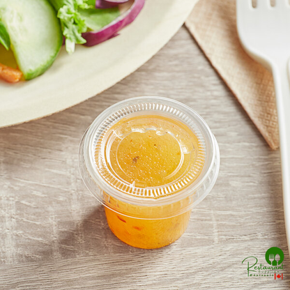 Choice PET Plastic Lid for 0.5 to 1.25 oz. Souffle Cup / Portion Cup - 100/Pack