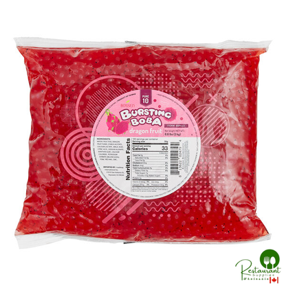 Bossen Pure10 Dragon Fruit Bursting Boba 6.6 lb. Bag - 5/Case