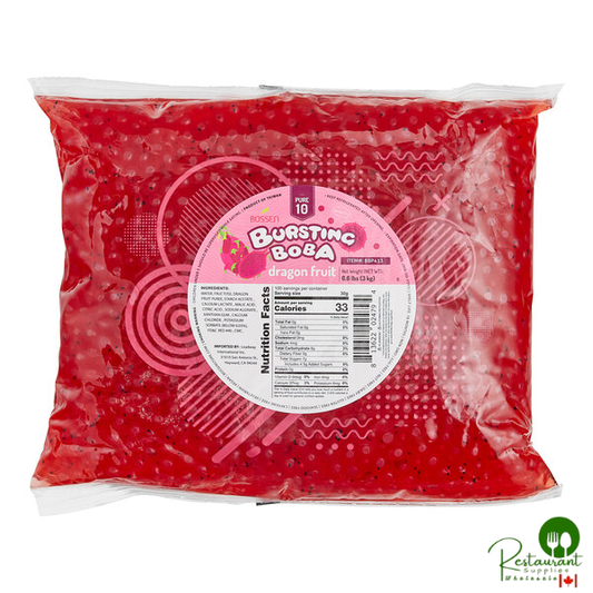 Bossen Pure10 Dragon Fruit Bursting Boba 6.6 lb. Bag - 5/Case