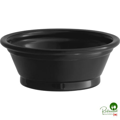 Choice 0.5 oz. Black Plastic Souffle Cup / Portion Cup - 2,500/Case