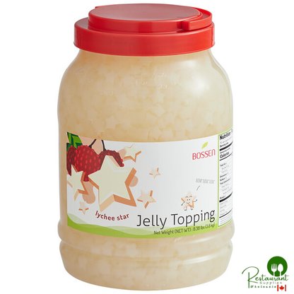 Bossen Lychee Star-Shaped Jelly Topping 8.38 lb. - 4/Case