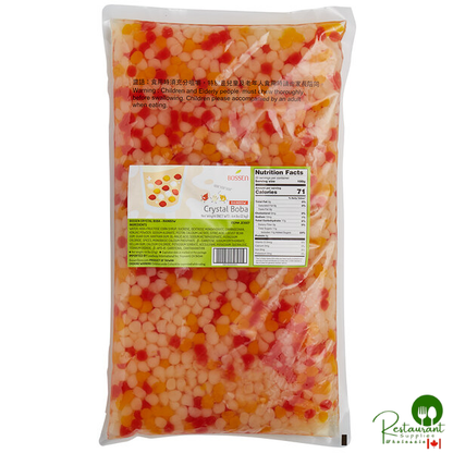 Bossen Rainbow Crystal Boba in Syrup 4.4 lb. - 6/Case
