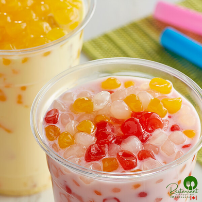 Bossen Rainbow Crystal Boba in Syrup 4.4 lb. - 6/Case