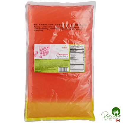 Bossen Cherry Blossom Crystal Boba in Syrup 4.4 lb. - 6/Case