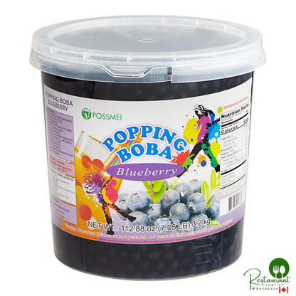 Possmei Blueberry Popping Boba 7.05 lb. - 4/Case