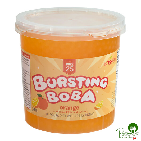 Bossen Pure25 Orange Bursting Boba 7.04 lb. - 4/Case