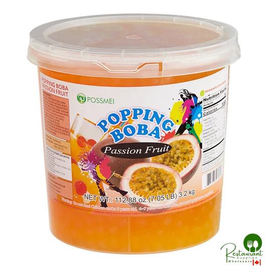 Possmei Passion Fruit Popping Boba 7.05 lb. - 4/Case