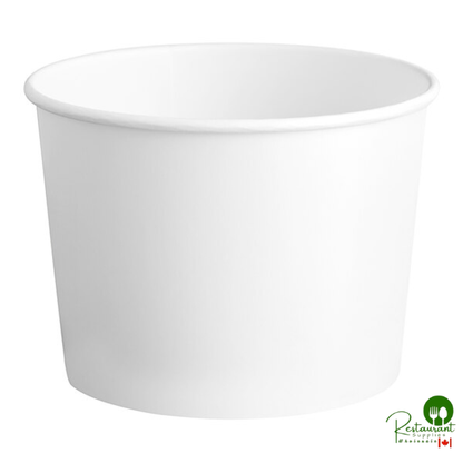 Choice 64 oz. White Double Poly-Coated Paper Food Cup - 25/Pack