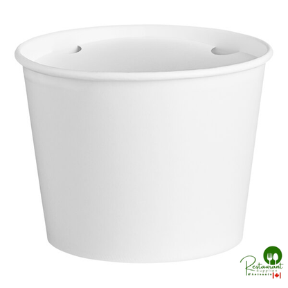 Choice 85 oz. White Food Bucket with Lid - 25/Pack