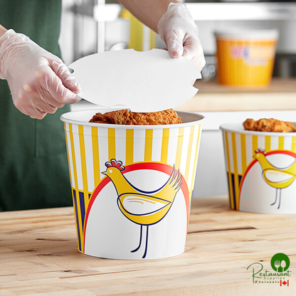 Choice 170 oz. Chicken Bucket with Lid - 20/Pack
