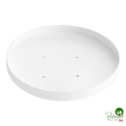 Choice 64 oz. White Paper Soup / Hot Food Cup Vented Lid - 25/Pack