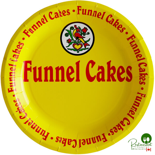 9" Funnel Cake Paper Plate - 1,000/Case