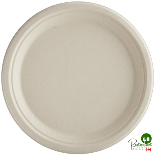 World Centric 10" Round Compostable Plant Fiber Plate with LeafPlus - 800/Case