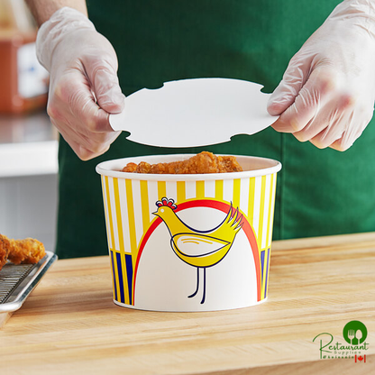 Choice 64 oz. Chicken Bucket with Lid - 35/Pack