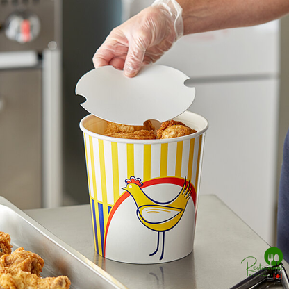 Choice 130 oz. Chicken Bucket with Lid - 20/Pack