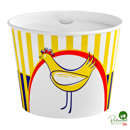 Choice 85 oz. Chicken Bucket with Lid - 25/Pack