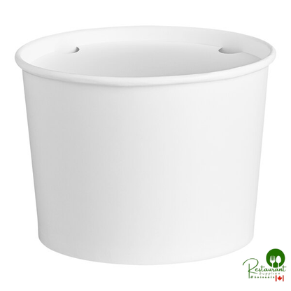 Choice 64 oz. White Food Bucket with Lid - 35/Pack
