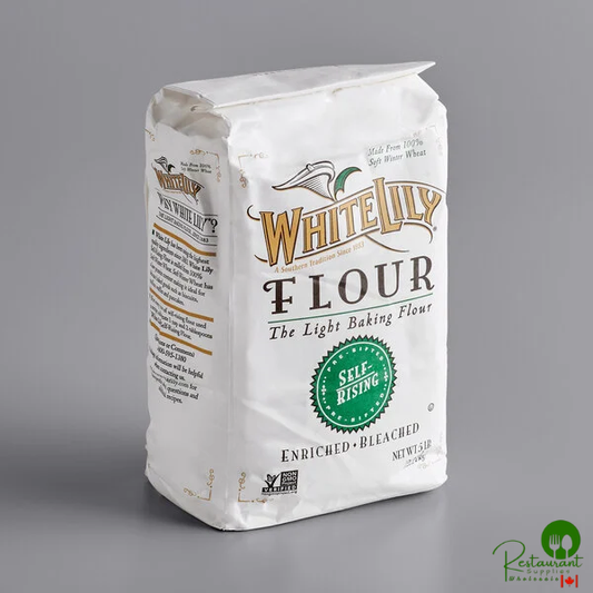 White Lily Enriched Bleached Self-Rising Flour 5 lb. - 8/Case