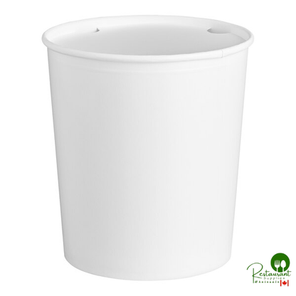 Choice 130 oz. White Food Bucket with Lid - 20/Pack