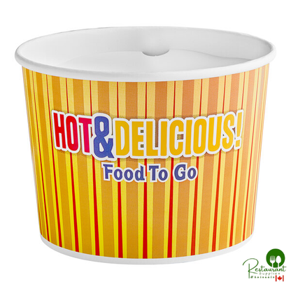 Choice 64 oz. Hot Food Bucket with Lid - 35/Pack