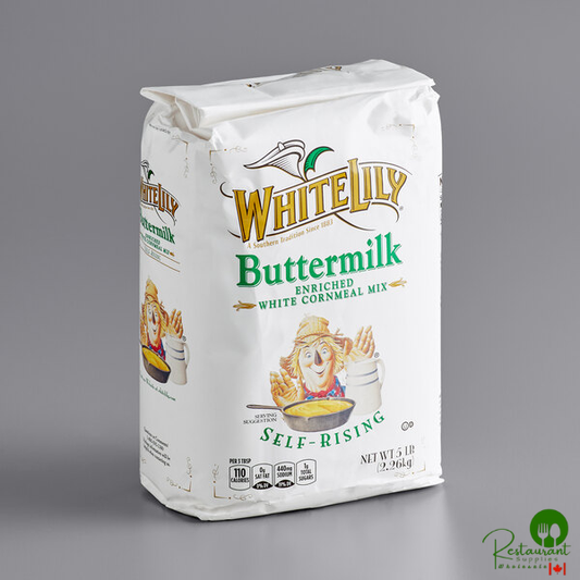 White Lily Buttermilk Self-Rising Cornmeal Mix 5 lb. - 8/Case