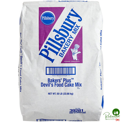 Pillsbury Bakers' Plus Devil's Food Cake Mix 50 lb.