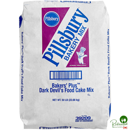 Pillsbury Bakers' Plus Dark Devil's Food Cake Mix 50 lb.