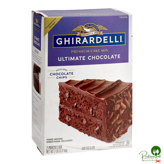 Ghirardelli 7 lb. Ultimate Chocolate Cake Mix - 4/Case