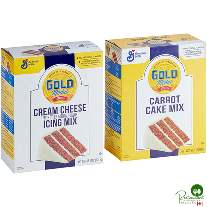 Gold Medal Carrot Cake Mix with Cream Cheese Icing Mix 4.96 lb. - 6/Case