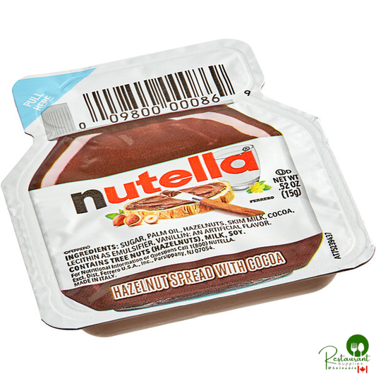 Nutella Hazelnut Spread .52 oz. Portion Control Pack - 120/Case