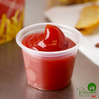 Dart Conex Complements 100PC 1 oz. Clear Plastic Souffle / Portion Cup - 2,500/Case