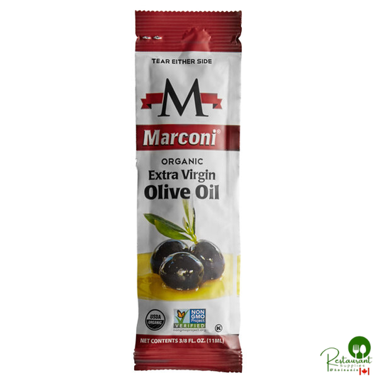 Marconi .375 fl. oz. Organic Extra Virgin Olive Oil Portion Packets - 100/Case