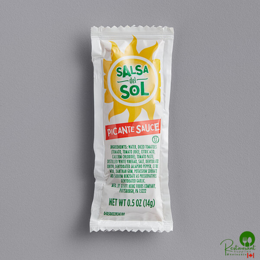 Salsa Del Sol 0.5 oz. Single Serve Picante Sauce Packets - 200/Case