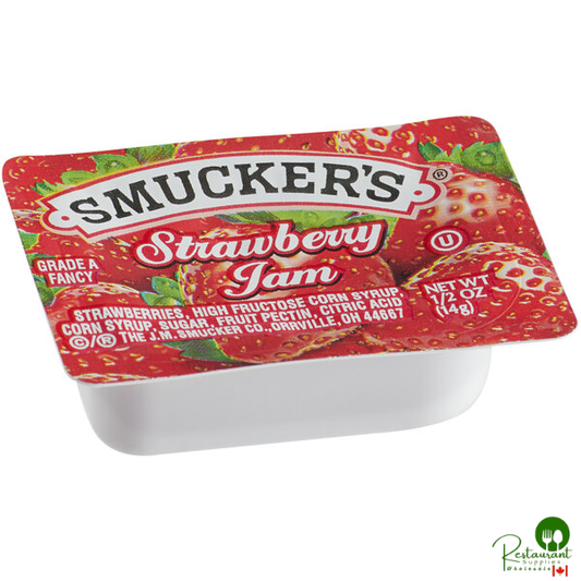 Smucker's Strawberry Jam .5 oz. Portion Cups - 200/Case